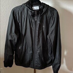 Calvin Klein Men's Charcoal Lined Jacket Windbreaker Hoodie Medium
